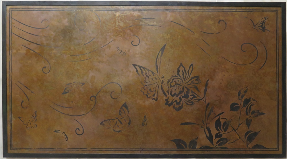 Créations originales: Plaques de laiton oxydées et cirées