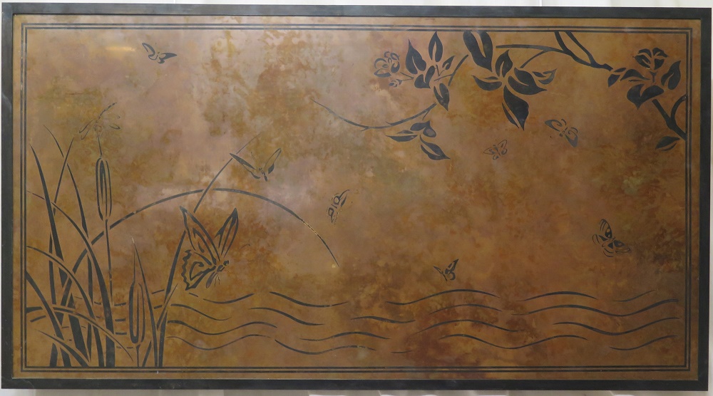 Créations originales: Plaques de laiton oxydées et cirées