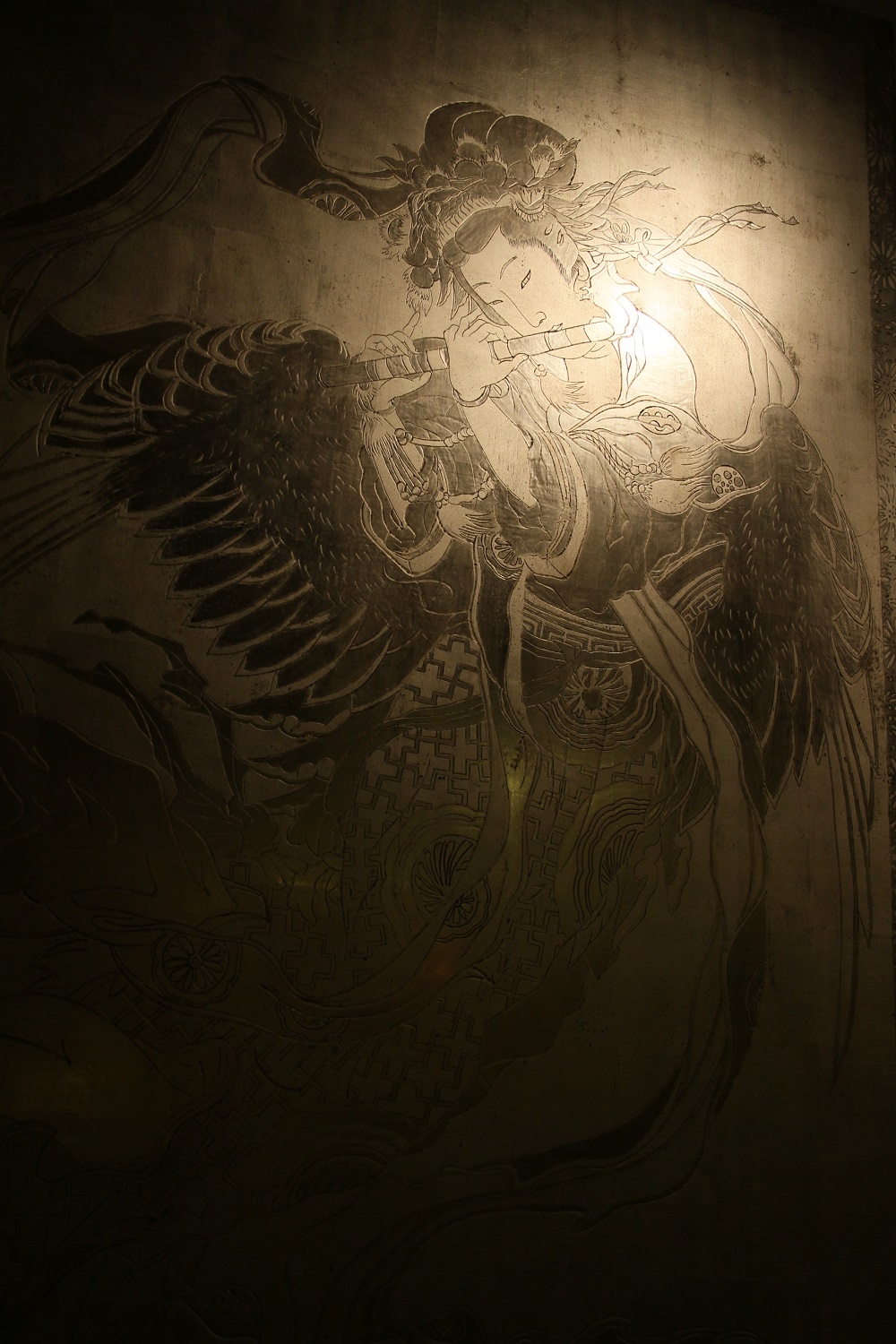 Ukiyoé copie de gravures japonaises anciennes dorure traditionnelle , dim 90 x 135 cm